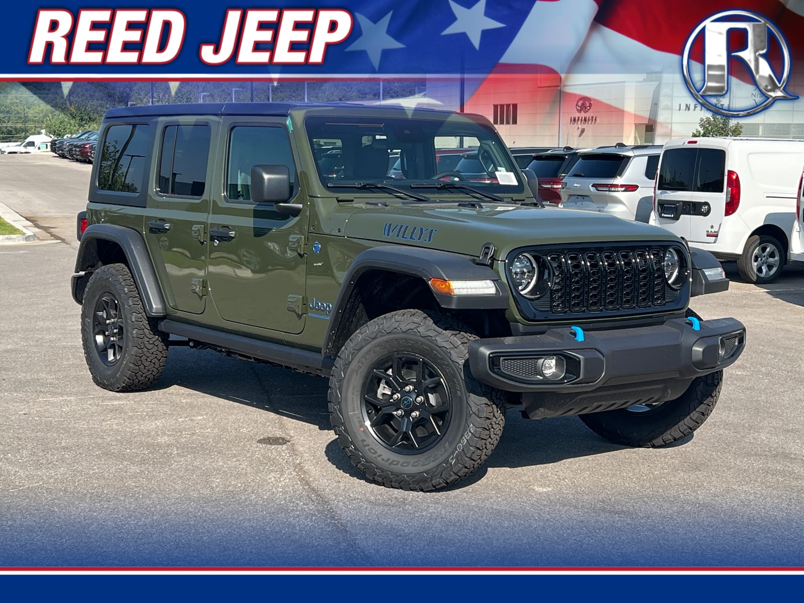 New 2024 Jeep Wrangler 4xe Willys Sport Utility in J240109 Reed Automotive