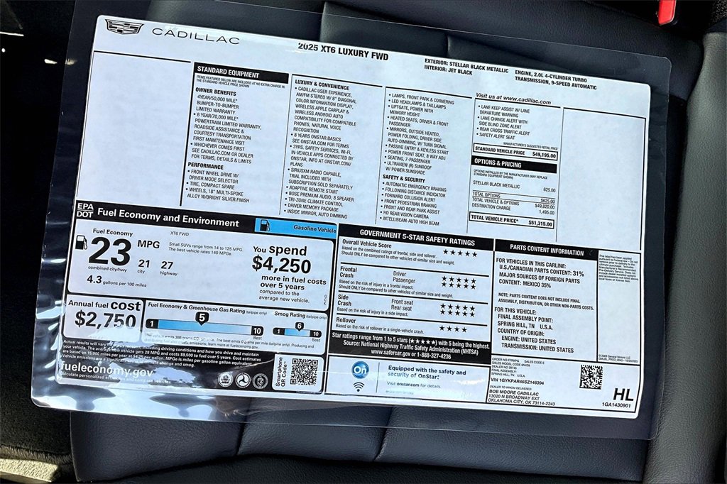 2025 Cadillac XT6 Luxury photo 11