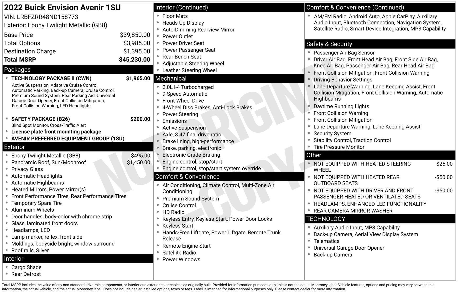 2022 Buick Envision Avenir's photo