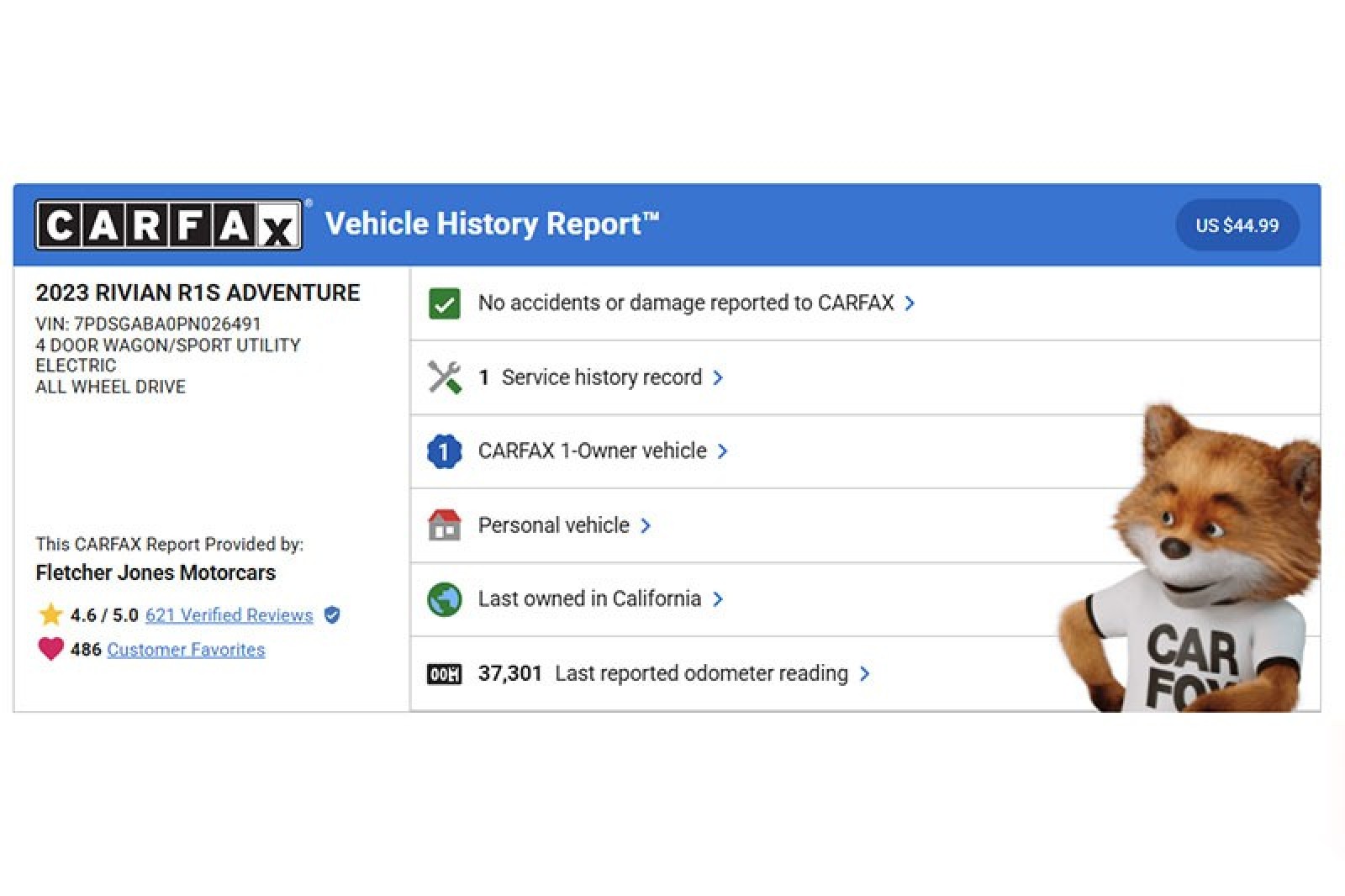 Used 2023 Rivian R1S Adventure with VIN 7PDSGABA0PN026491 for sale in Costa Mesa, CA