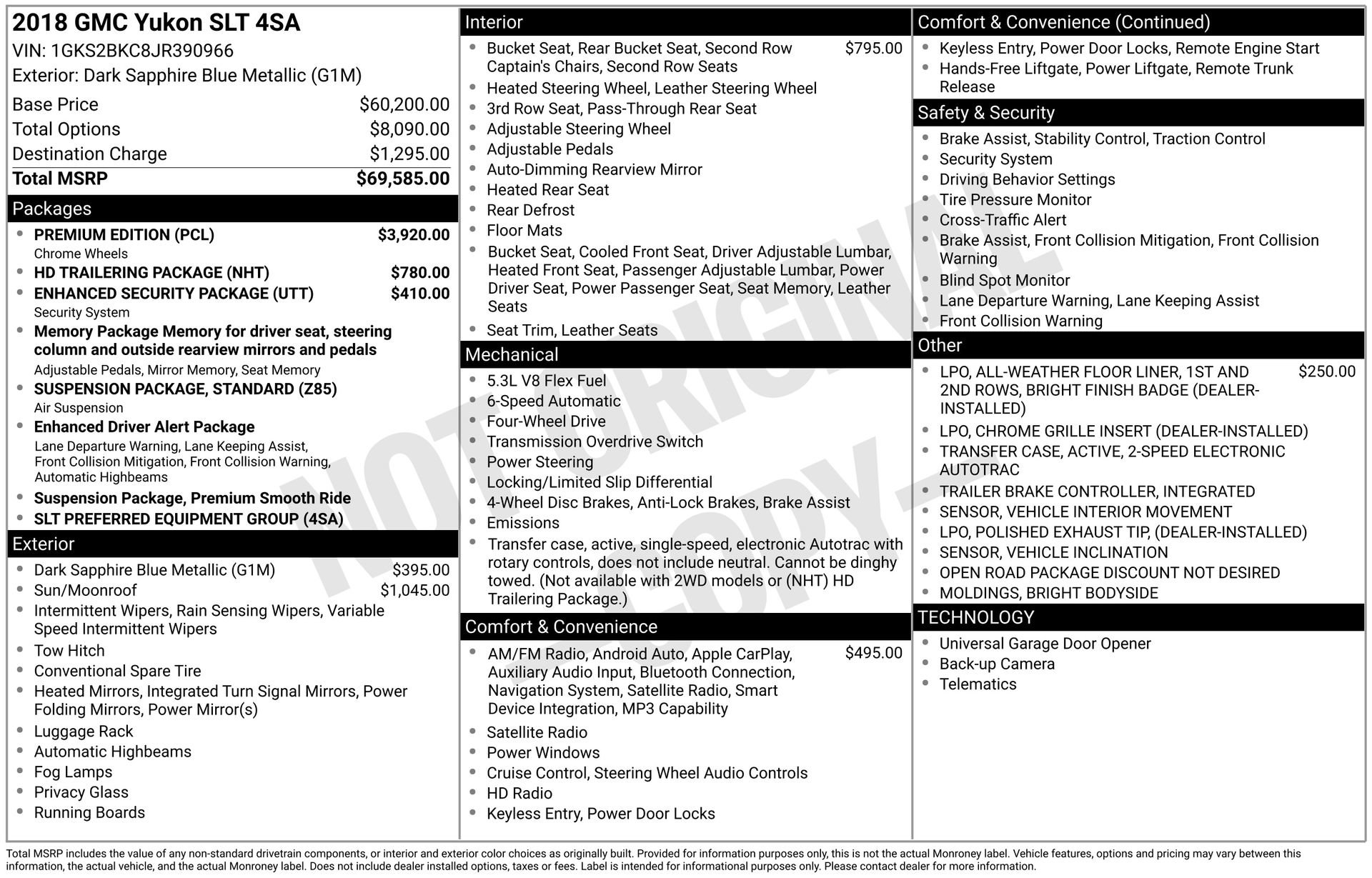 2018 GMC Yukon SLT's photo