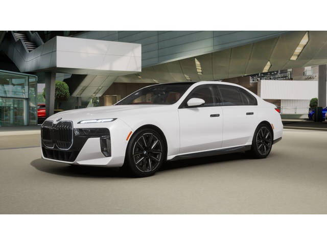 New 2025 Mineral White Metallic BMW 740i image 1
