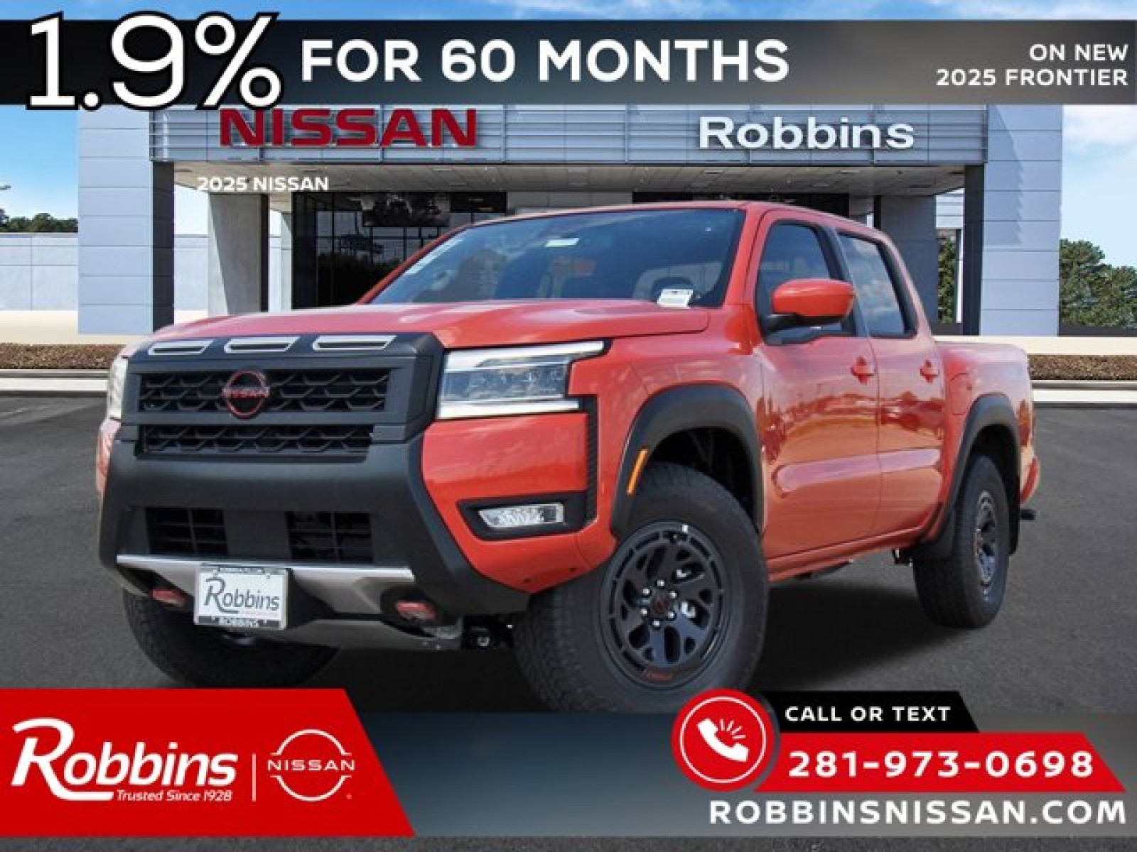 2025 Nissan Frontier Crew Cab PRO-4X® Orange at Robbins Nissan