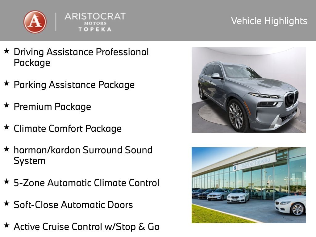 Used 2024 BMW X7 40i with VIN 5UX23EM01R9U90205 for sale in Kansas City