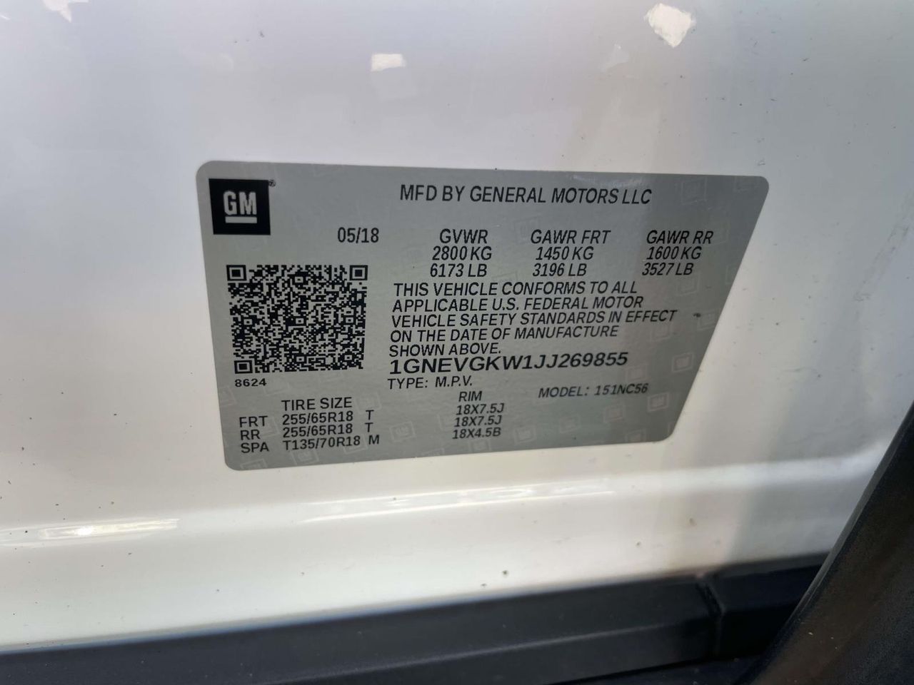 2018 Chevrolet Traverse 1LT photo 8