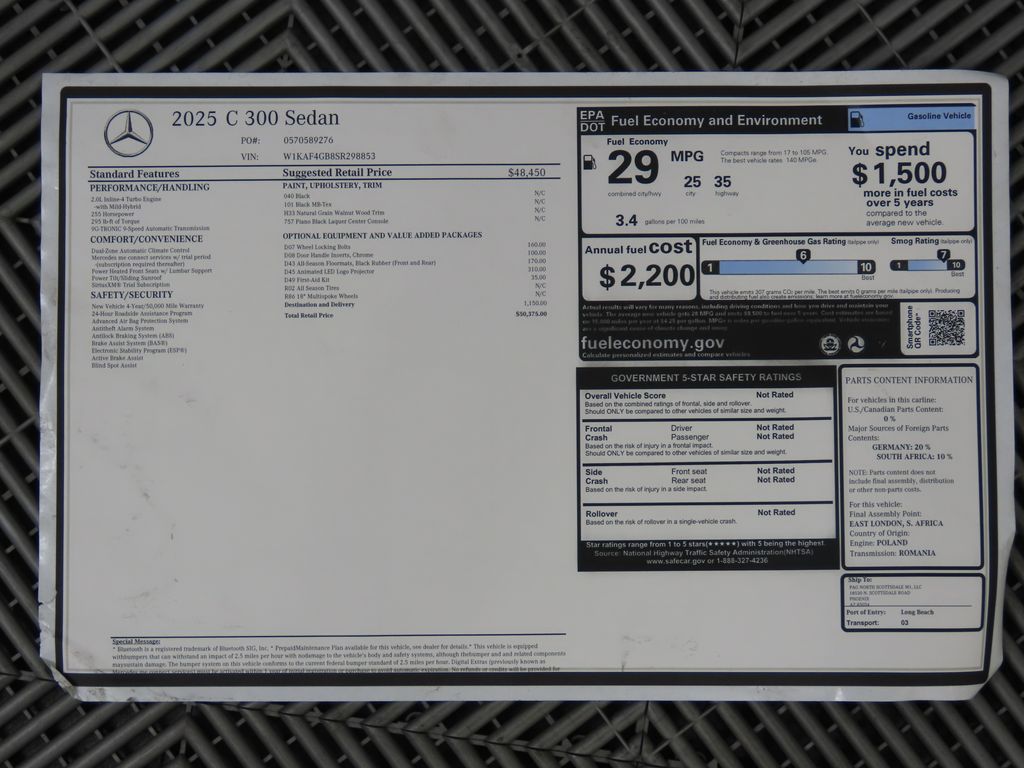 2025 Mercedes Benz C 300 photo 9