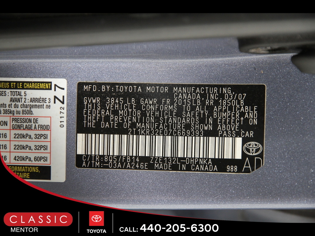 2007 Toyota Corolla Matrix L photo 16