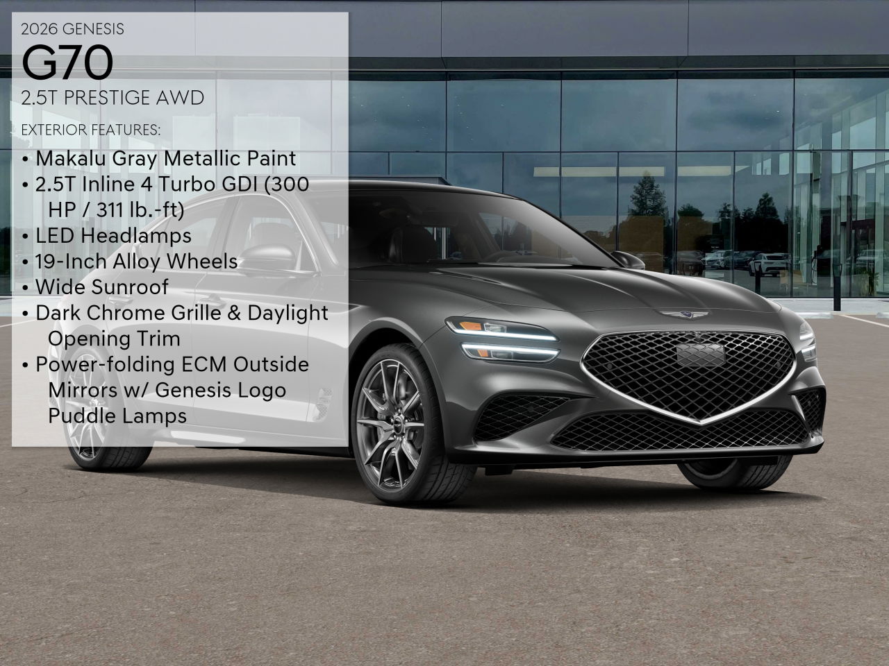 2026 Genesis G70 2.5T Prestige AWD photo 3