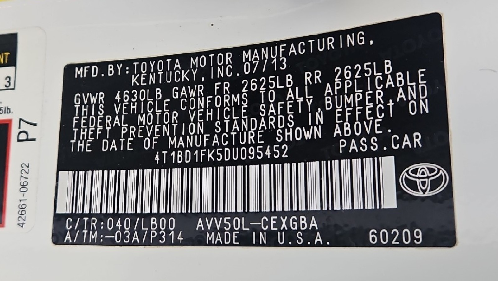 Used 2013 WHITE Toyota XLE image 20