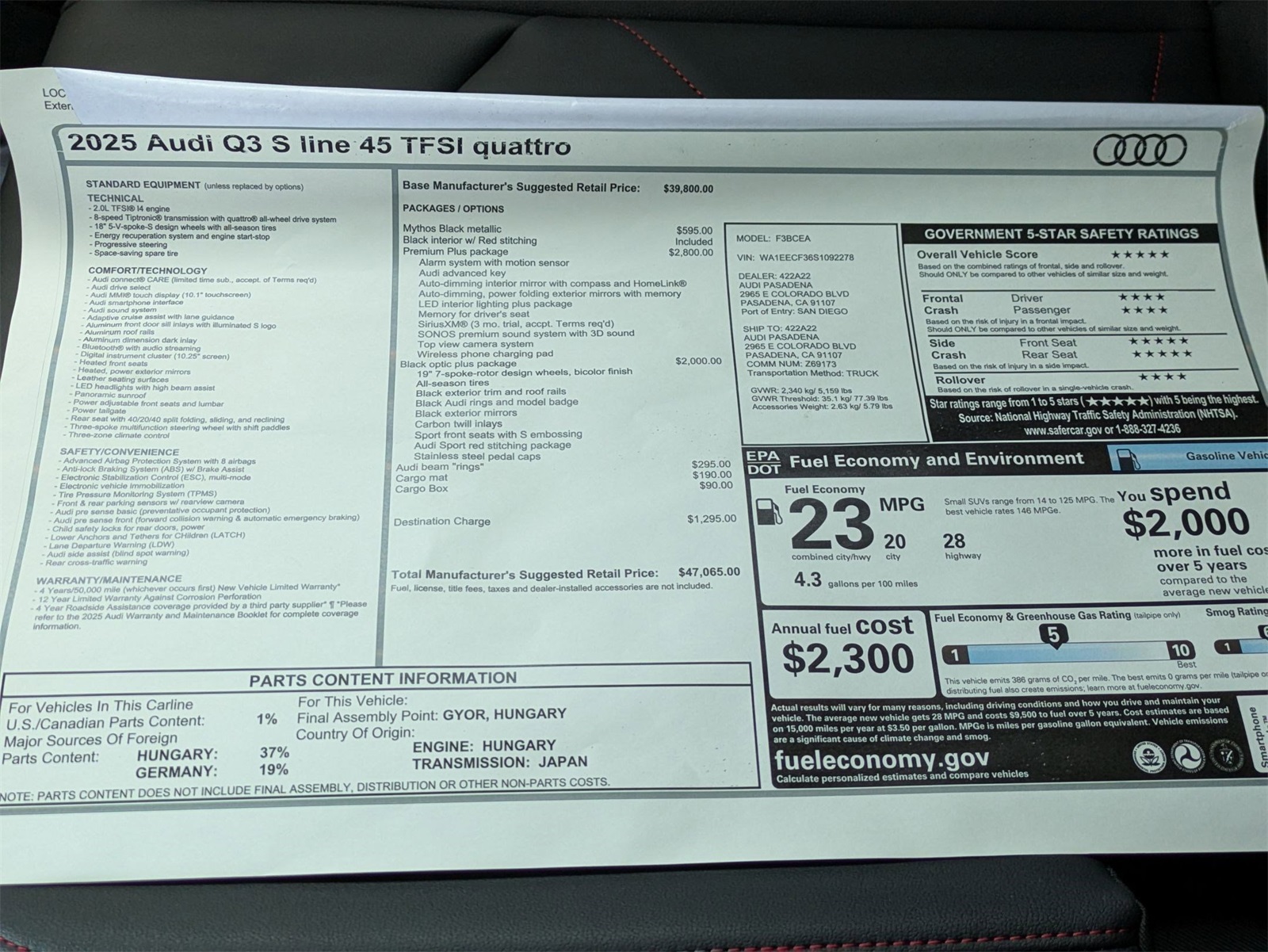 2025 Audi Q3 Premium Plus S line photo 17