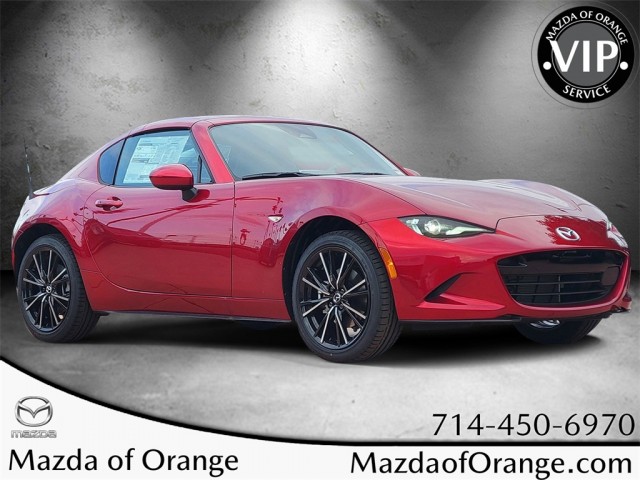 New 2025 Mazda MX-5 Miata RF Grand Touring CONVERTIBLE in Orange