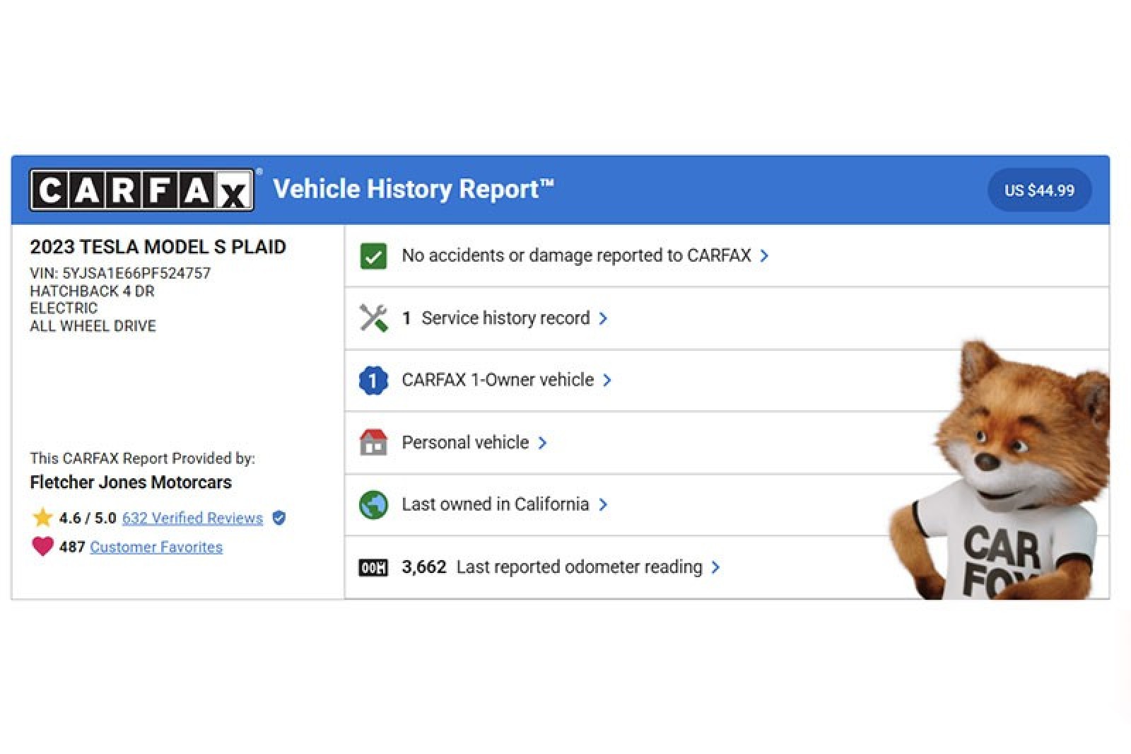 Used 2023 Tesla Model S Plaid with VIN 5YJSA1E66PF524757 for sale in Beverly Hills, CA