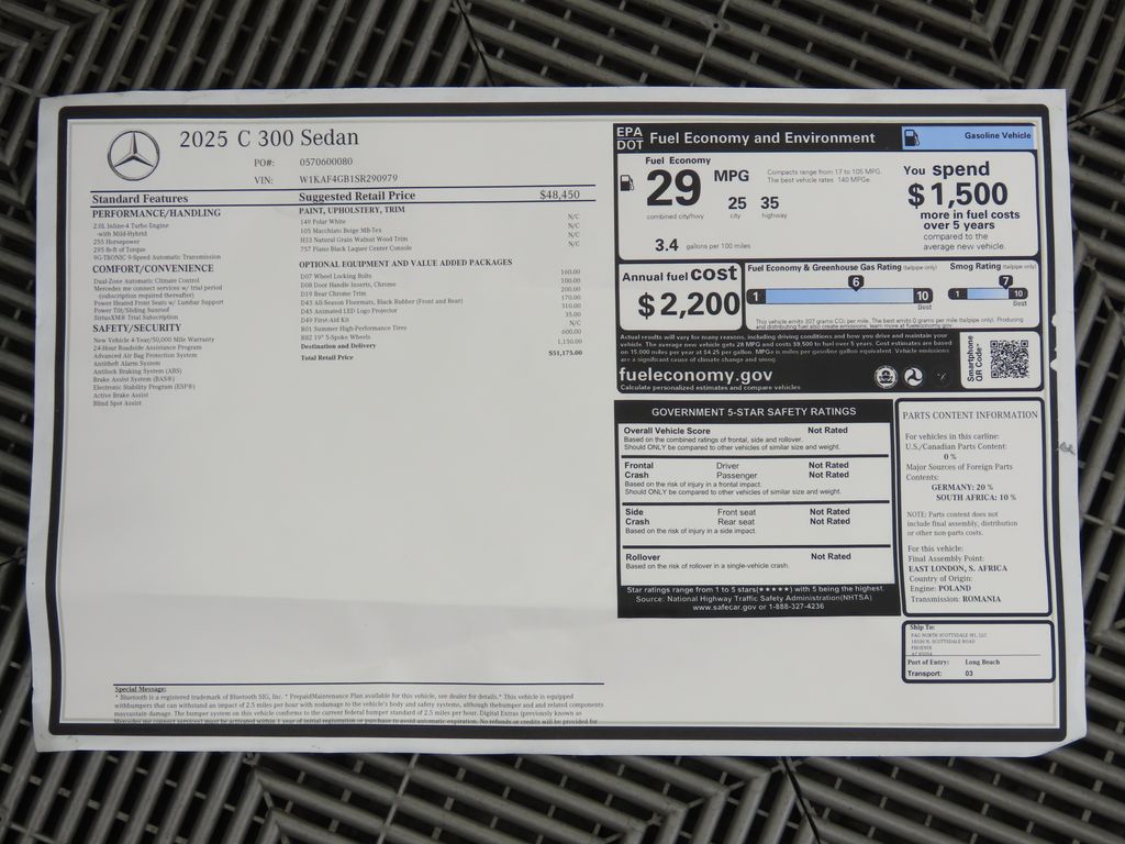 2025 Mercedes Benz C 300 photo 9