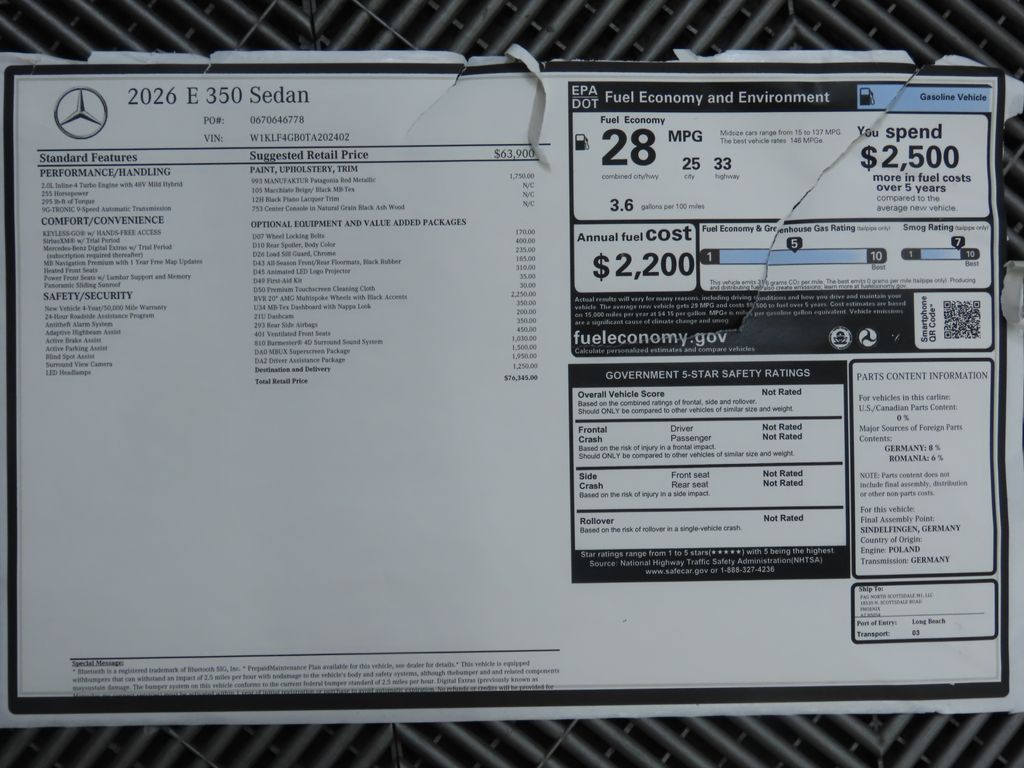 2026 Mercedes Benz E 350 photo 9