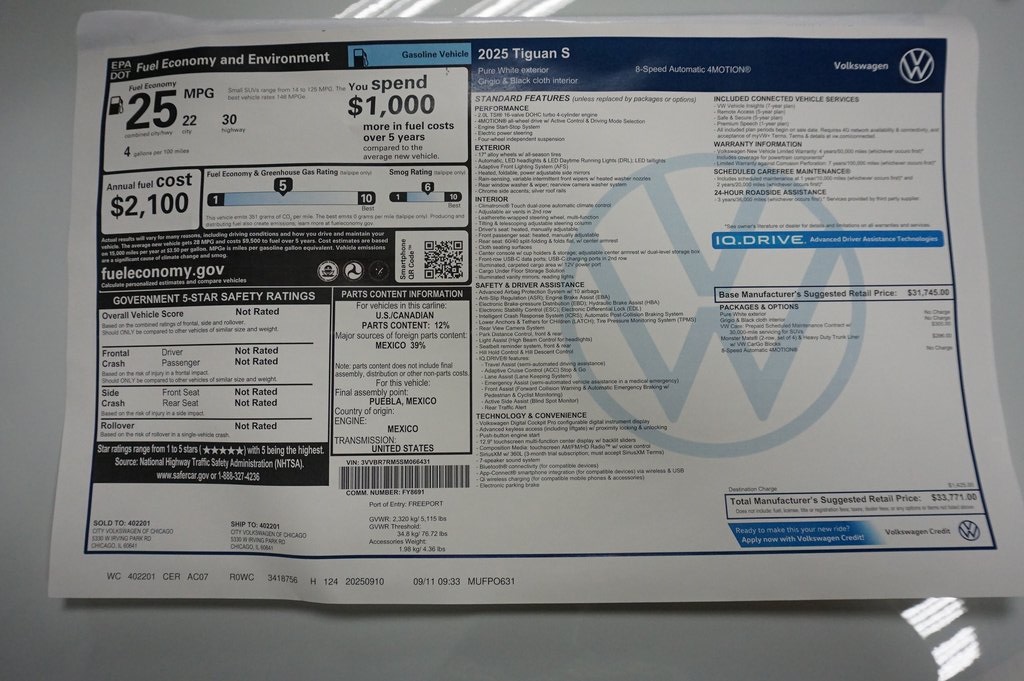2025 Volkswagen Tiguan S photo 23