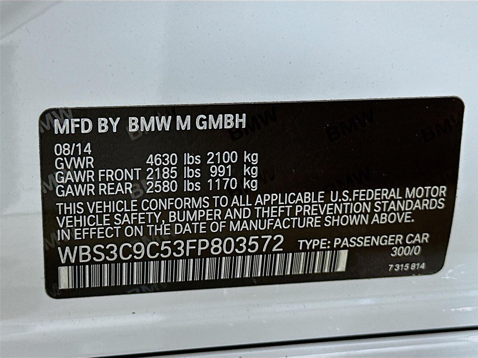2015 Bmw M3 3 Sedan photo 31