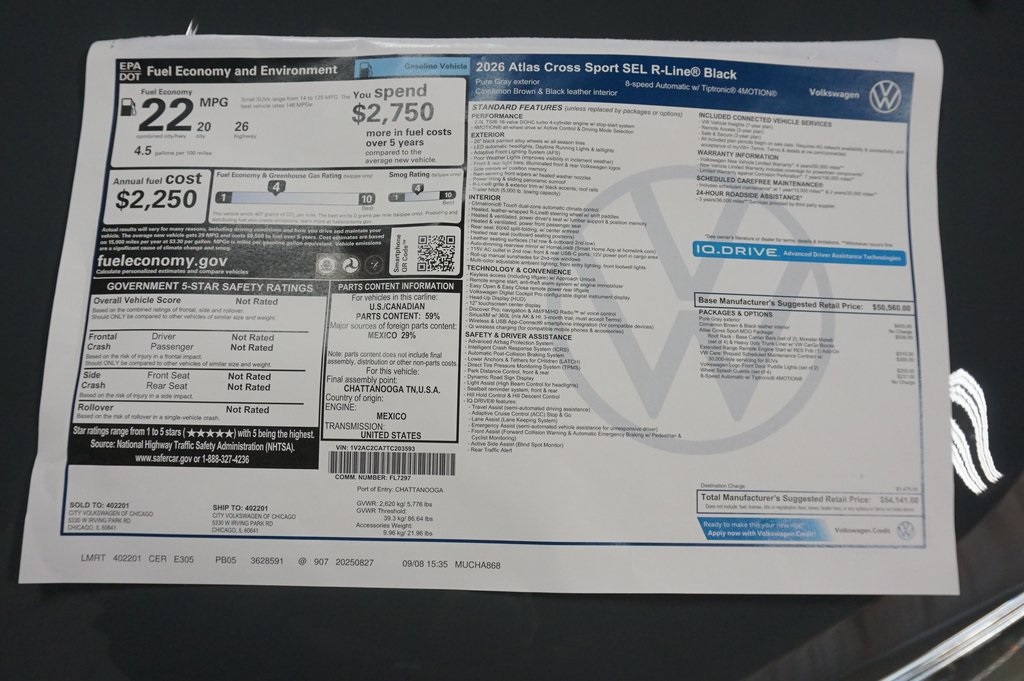 2026 Volkswagen Atlas Cross Sport SEL R-Line photo 37