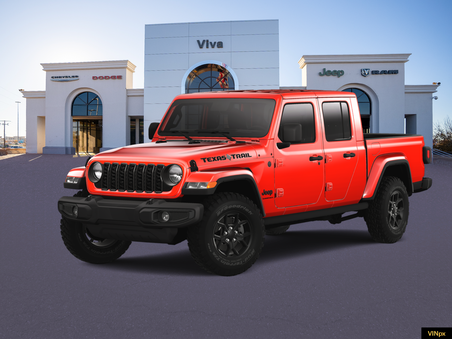 New 2025 Firecracker Red Clear-Coat Exterior Paint Jeep Texas Trail image 1