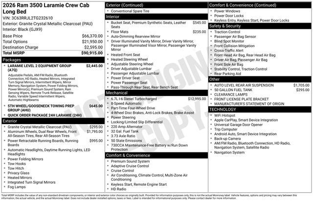 2026 RAM Ram 3500 Pickup Laramie's photo
