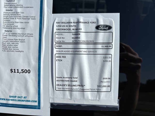 Used 2011 GMC Terrain SLE-2 with VIN 2CTFLTECXB6392909 for sale in Greenwood, IN