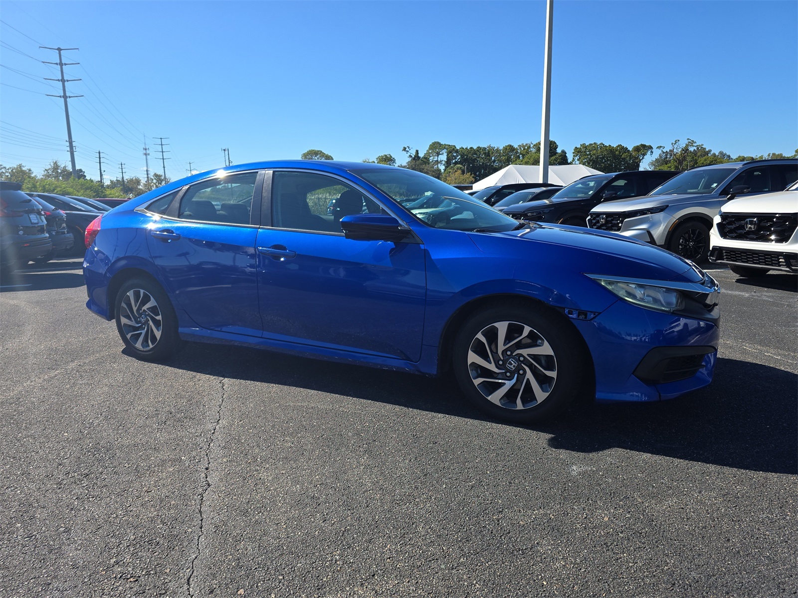 Used 2018 Honda Civic EX with VIN 19XFC2F73JE044438 for sale in Port Richey, FL