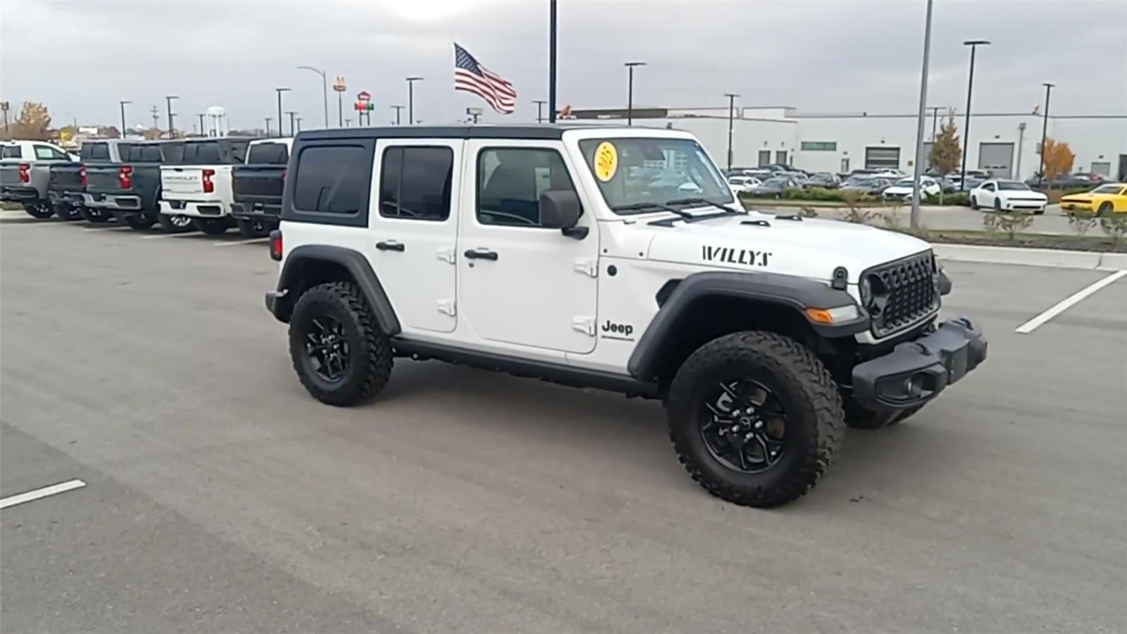 Used 2025 Jeep Wrangler 4-Door Willys with VIN 1C4PJXDN2SW540704 for sale in Kansas City