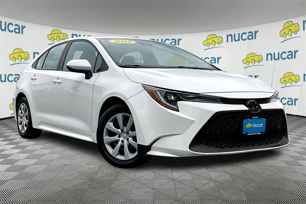 Used 2022 White Toyota LE image 1
