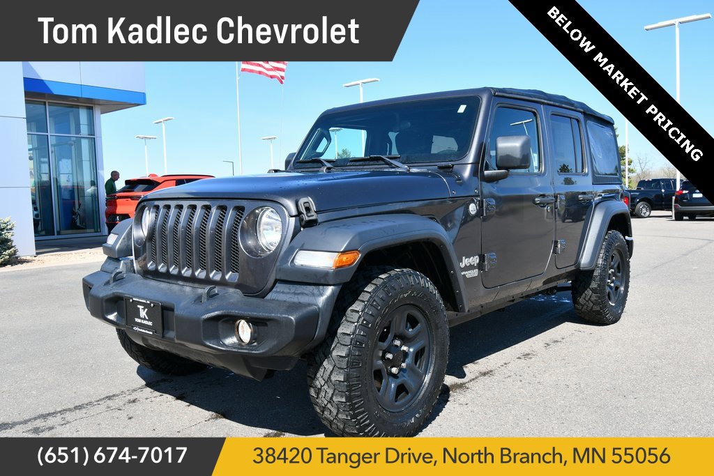 Used 2018 Jeep All-New Wrangler Unlimited Sport with VIN 1C4HJXDG9JW169738 for sale in North Branch, Minnesota