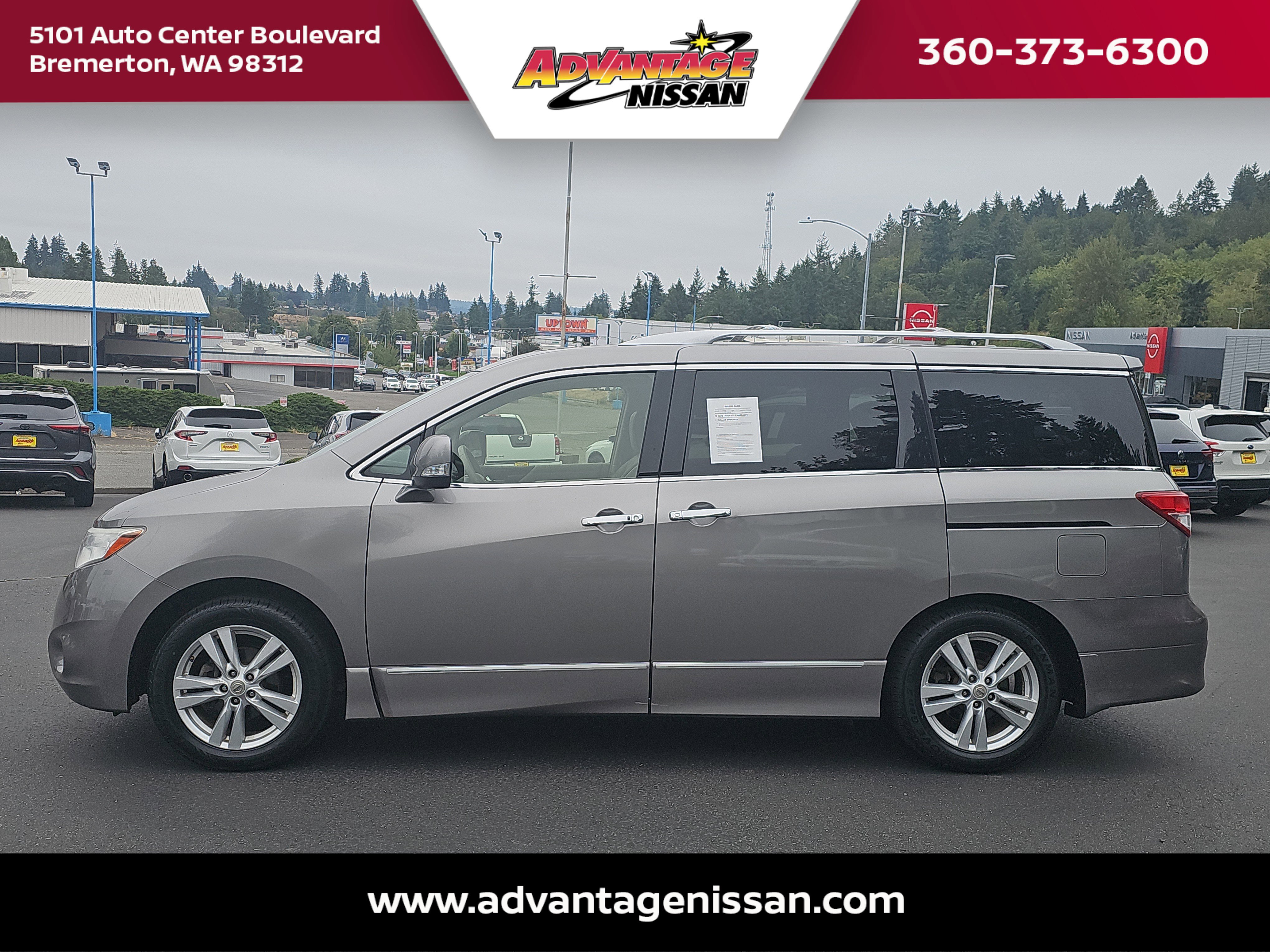 Used 2012 Nissan Quest SL with VIN JN8AE2KP5C9046245 for sale in Bremerton, WA