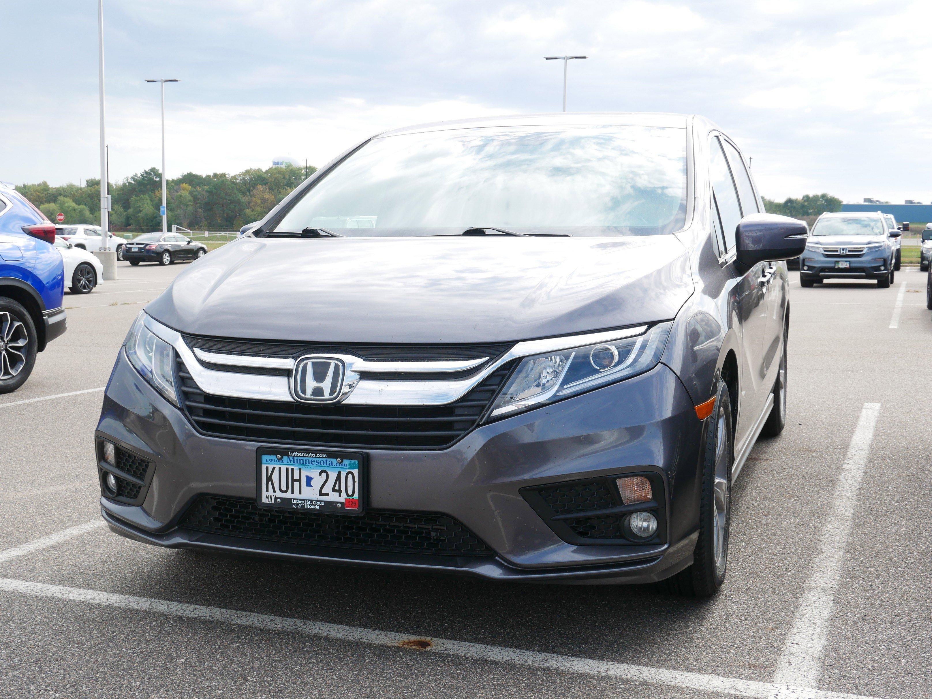 Used 2020 Honda Odyssey EX-L with VIN 5FNRL6H74LB030725 for sale in Waite Park, Minnesota