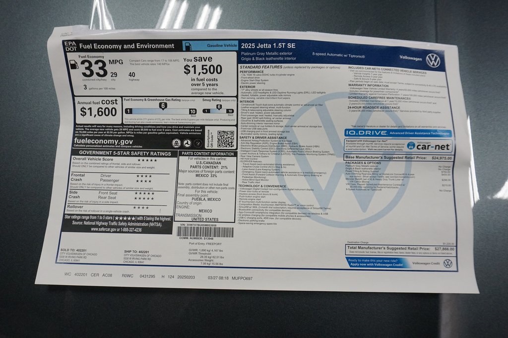 2025 Volkswagen Jetta 1.5T SE photo 29