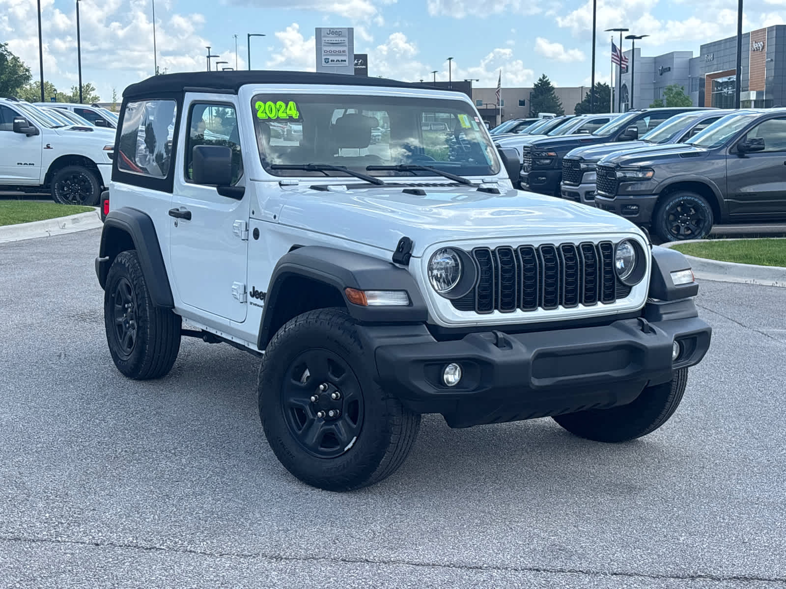 Used 2024 Jeep Wrangler 2-Door Sport with VIN 1C4PJXAG5RW344773 for sale in Kansas City