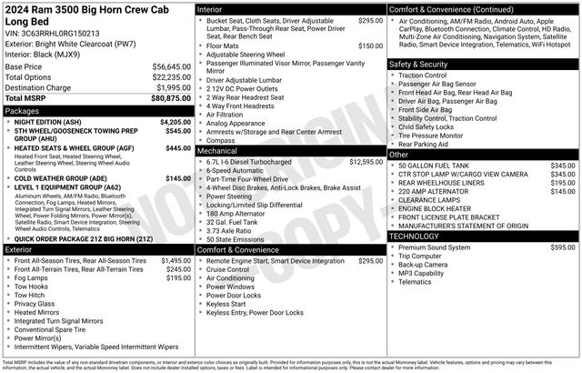 2024 RAM Ram 3500 Pickup Big Horn's photo