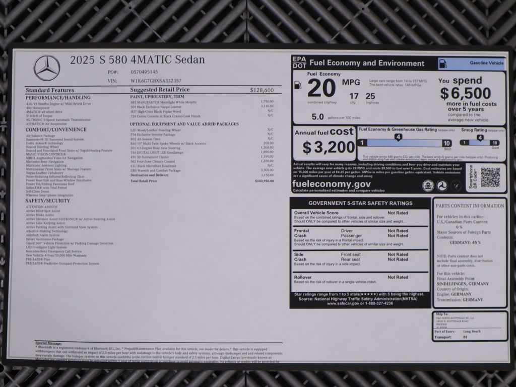 2025 Mercedes Benz S 580 4MATIC photo 9