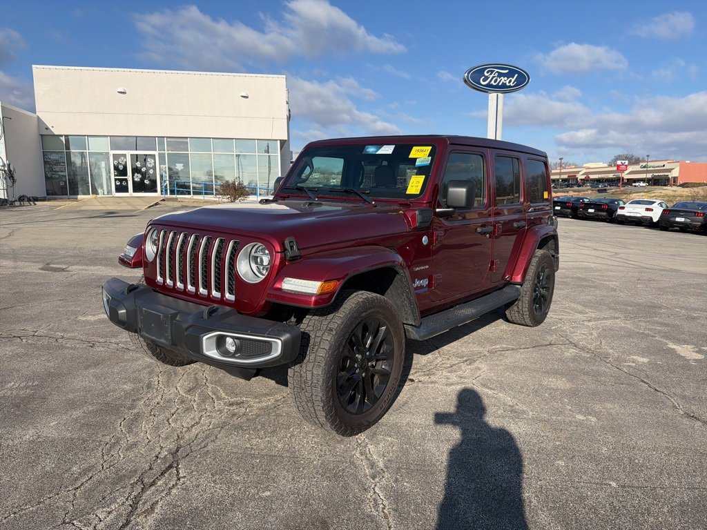 Used 2021 Jeep Wrangler Unlimited Sahara 4XE with VIN 1C4JJXP68MW786377 for sale in Kansas City
