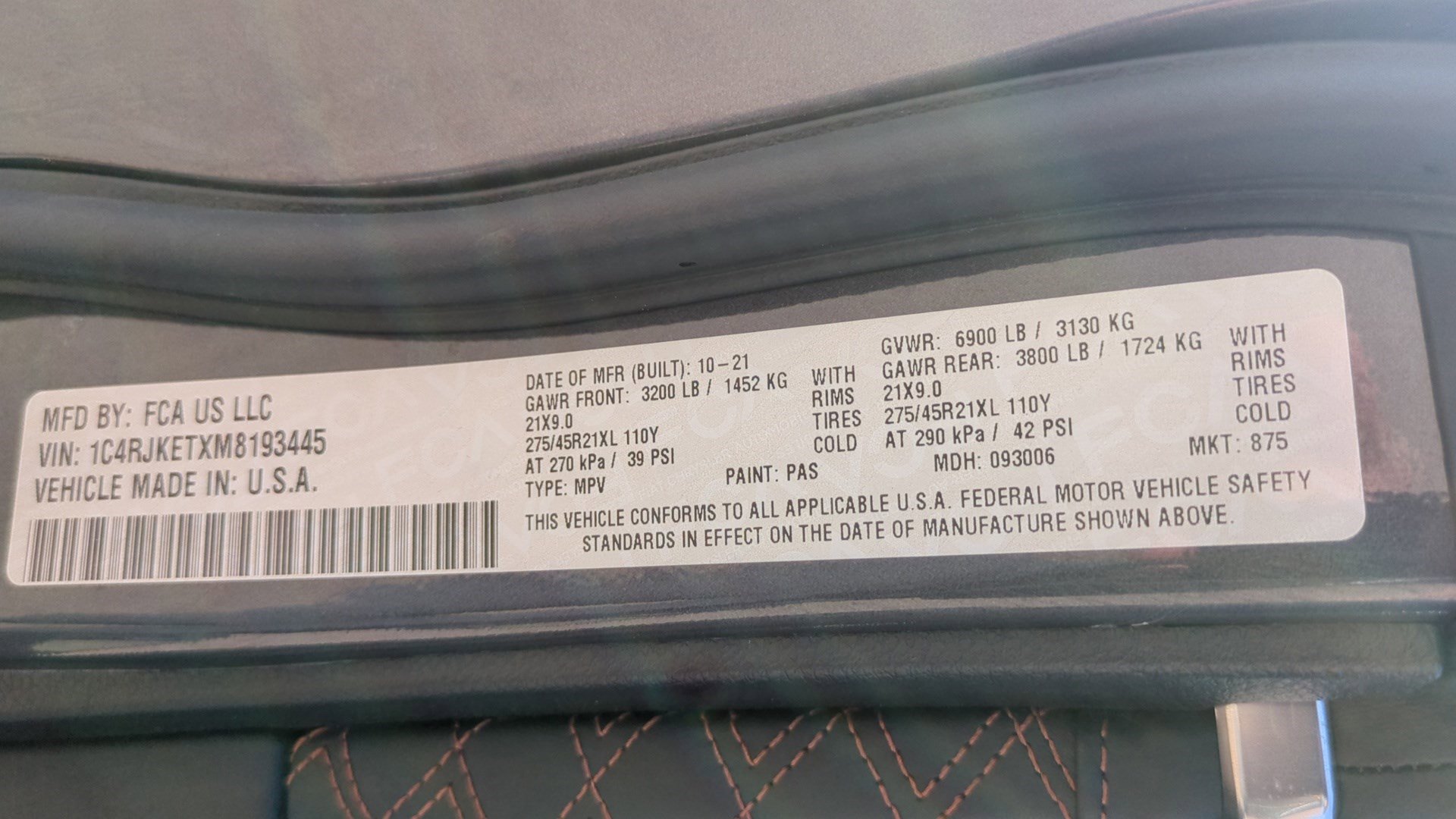 2021 Jeep Grand Cherokee L Summit Reserve photo 34