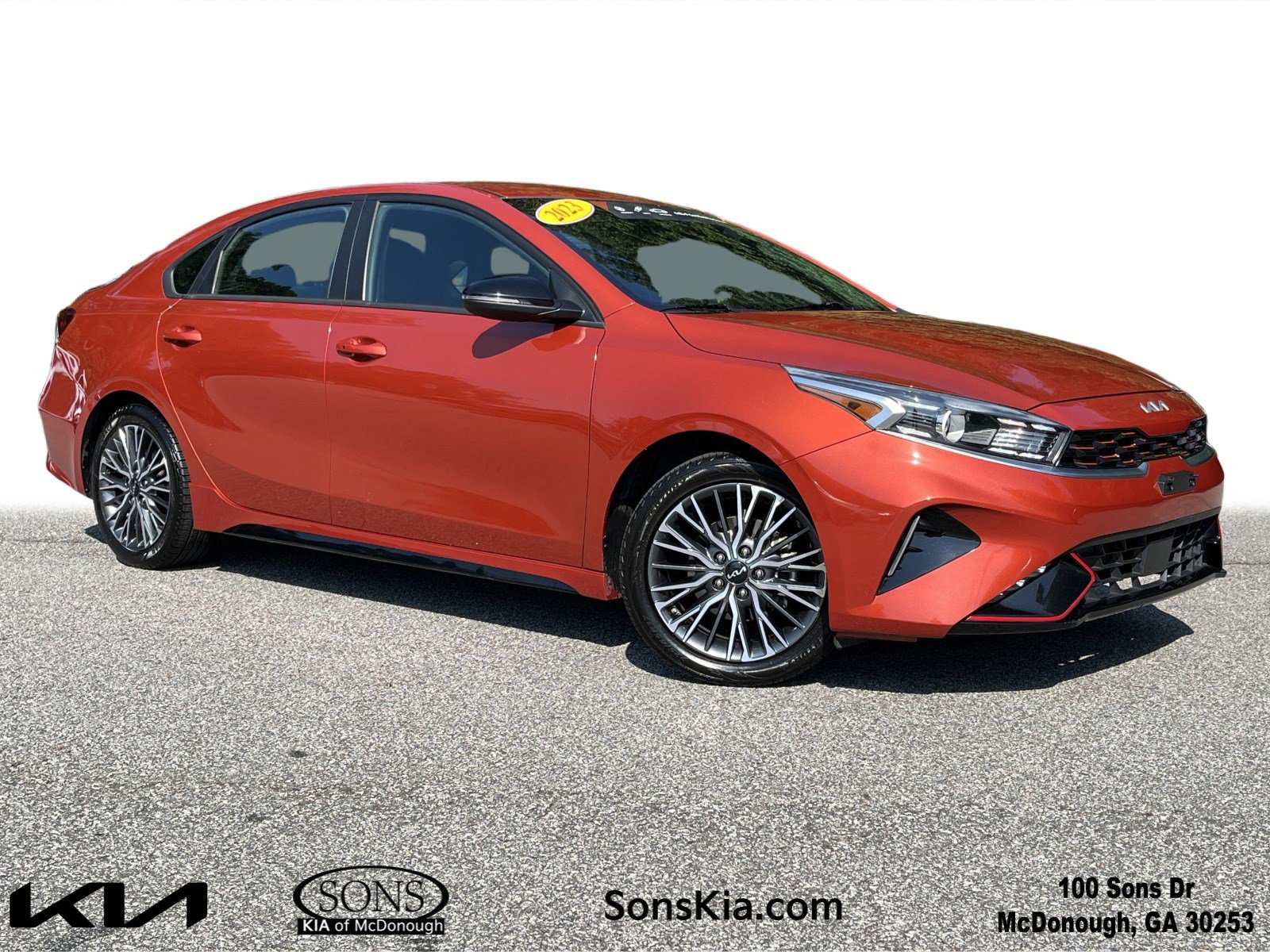 Used 2023 Fire Orange Kia GT-Line image 1