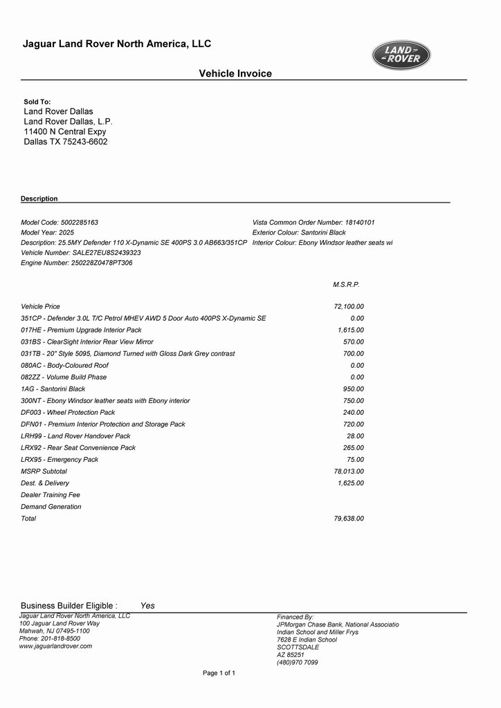 2025 LAND ROVER DEFENDER - Image 3