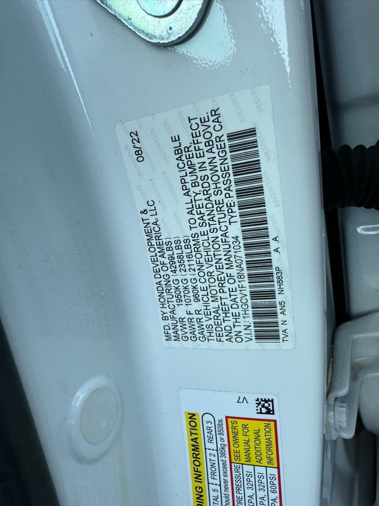 2022 Honda Accord LX photo 25