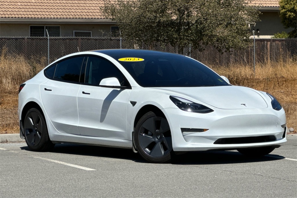 Used 2023 Tesla Model 3 Base with VIN 5YJ3E1EA1PF452749 for sale in Morgan Hill, CA