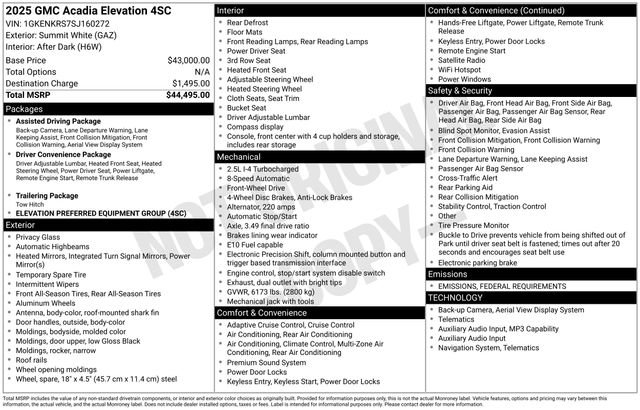 2025 GMC Acadia Elevation's photo
