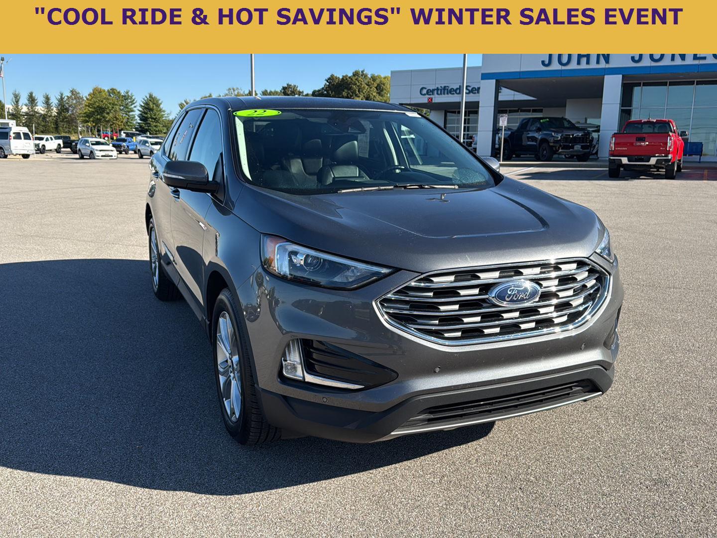 Used 2022 Ford Edge Titanium with VIN 2FMPK4K91NBB06759 for sale in Salem, IN