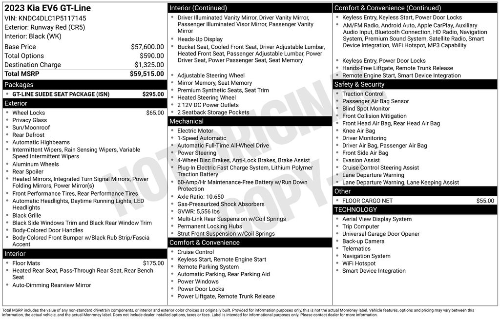 Certified 2023 Kia EV6 GT-Line with VIN KNDC4DLC1P5117145 for sale in Newport News, VA