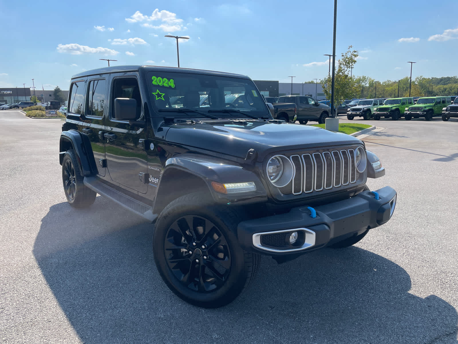Used 2024 Jeep Wrangler 4xe Sahara 4XE with VIN 1C4RJXP65RW164426 for sale in Kansas City