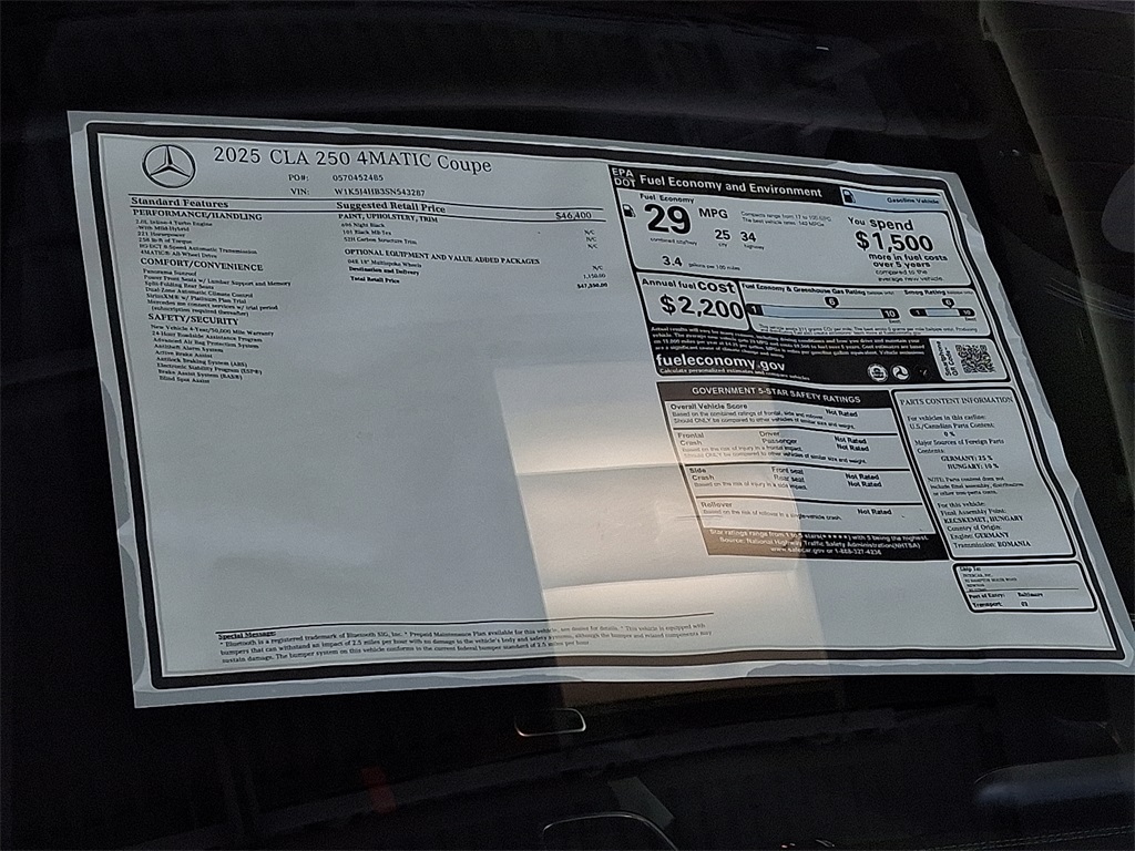 2025 Mercedes Benz CLA 250 4MATIC photo 19