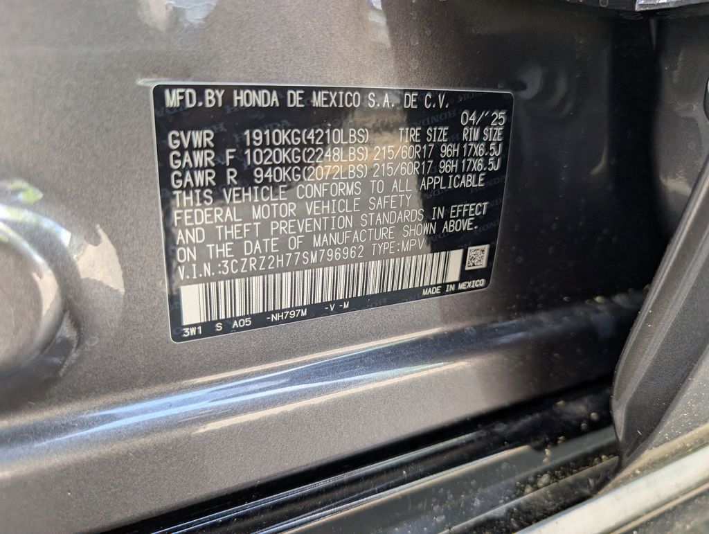 New 2025 Modern Steel Metallic Honda EX-L image 27