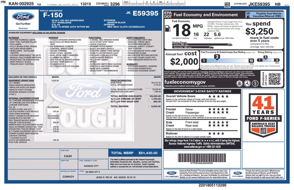 Used 2018 Ford F-150 XLT with VIN 1FTFW1E56JKE59395 for sale in Elk River, Minnesota