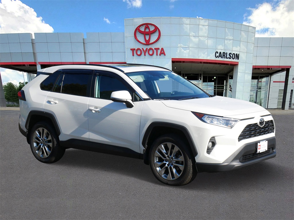 Certified 2021 Toyota RAV4 XLE Premium with VIN 2T3A1RFV6MW228000 for sale in Minneapolis, Minnesota