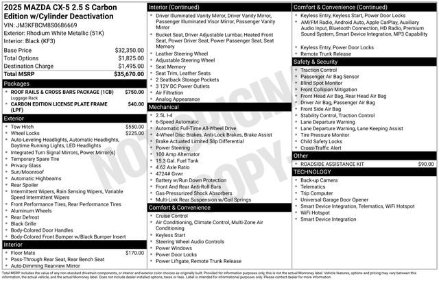 2025 Mazda CX-5 S Carbon Edition's photo