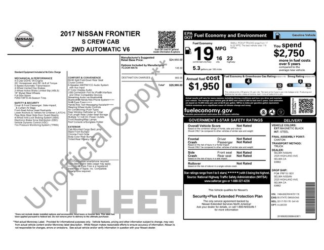 Used 2017 Nissan Frontier S with VIN 1N6AD0ER0HN701178 for sale in Oakland, CA